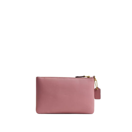 Coach Women's Disney X Coach Essential Small Wristlet With Daisy Duck Brass/Dusty Pink Multi