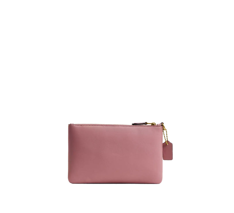 Coach Women's Disney X Coach Essential Small Wristlet With Daisy Duck Brass/Dusty Pink Multi