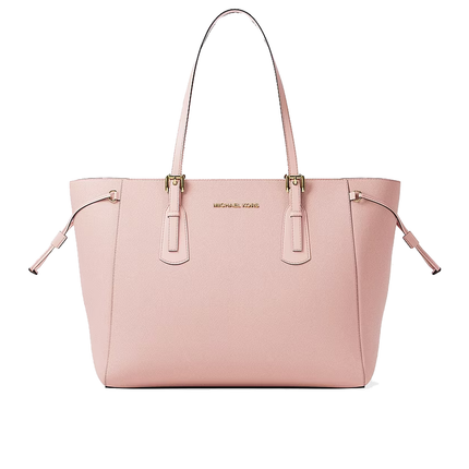 Michael Kors Women's Voyager Large Saffiano Leather Tote Bag Powder Blush/Gold