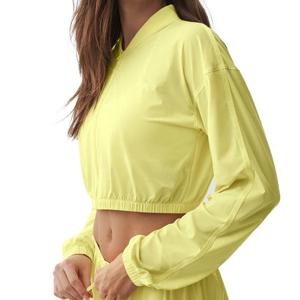 alo Women's Cropped Breezy Full-Zip Cover Up Sunshine