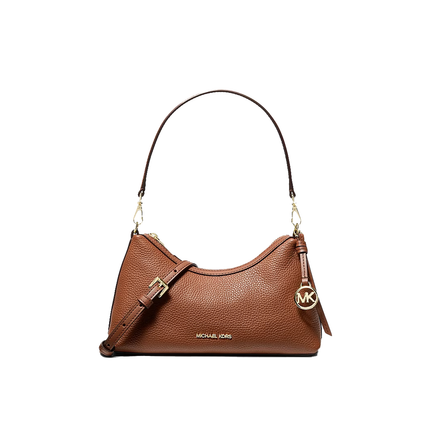Michael Kors Women's Sammy Small Pebbled Leather Convertible Crossbody Bag Luggage/Gold