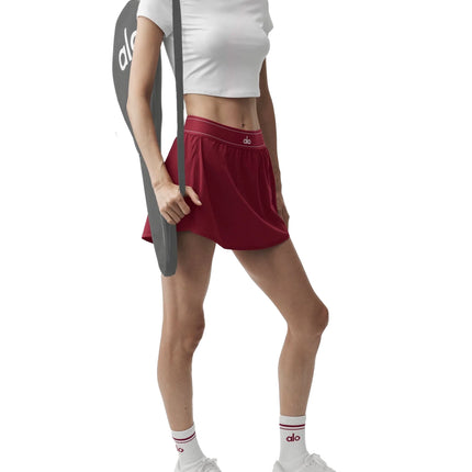 alo Women's Match Point Tennis Skirt Summer Romance Red