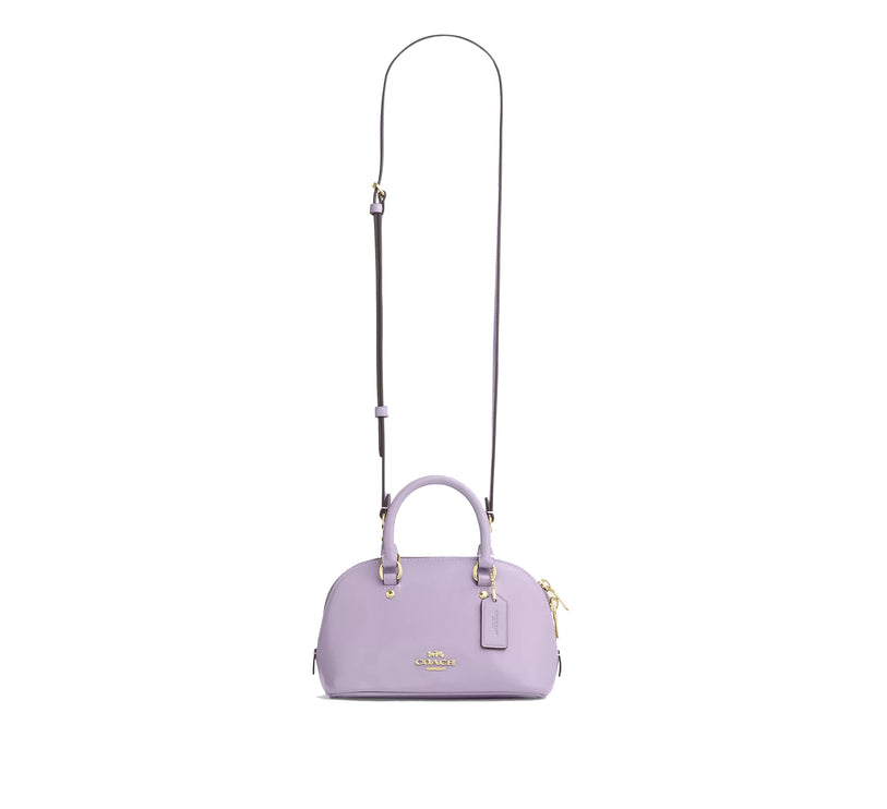 Coach Women's Lara Mini Satchel Bag Gold/Lilac