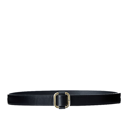 Polo Ralph Lauren Women's Leather Slide Buckle Belt Black