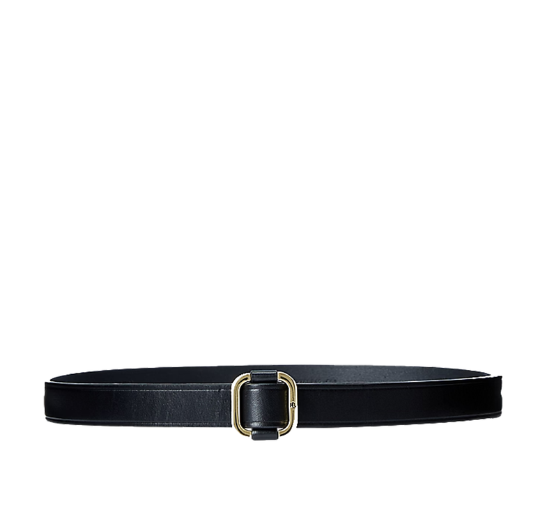 Polo Ralph Lauren Women's Leather Slide Buckle Belt Black
