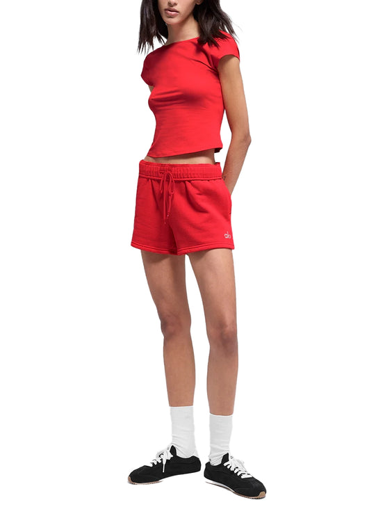 alo Women's Alosoft Back For More Tee Bright Red