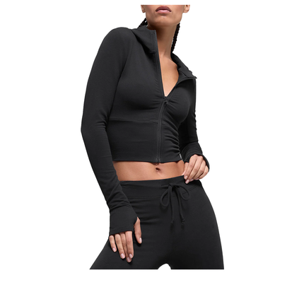 alo Women's Sway Full Zip Hoodie Black