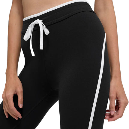 alo Women's Airbrush High-Waist Race Pace Capri Black/White