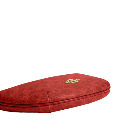Coach Women's Mini Payton Bag In Signature Canvas Gold/Crimson