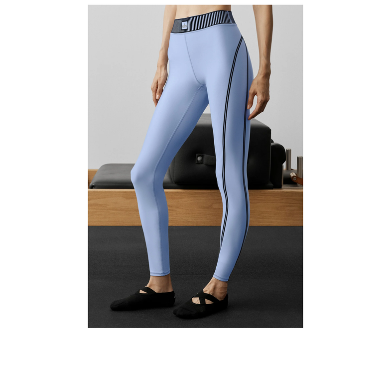 alo Women's Airlift High-Waist 7/8 Line Up Legging Light Provence Blue