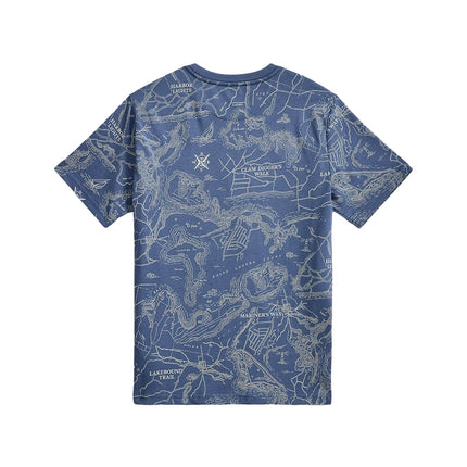 Polo Ralph Lauren Boy's Map-Print Cotton Jersey Tee Explorers Blueprint