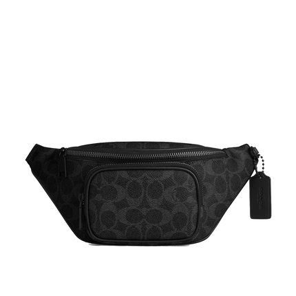 Coach Unisex Travis Belt Bag 30 In Signature Canvas Matte Black/Black Signature