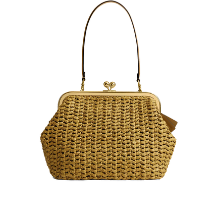 Coach Women's Kisslock Frame Bag 27 Brass/Muted Olive