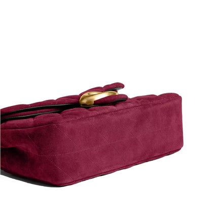 Coach Women's Tabby Shoulder Bag 26 With Quilting Brass/Dark Fuchsia