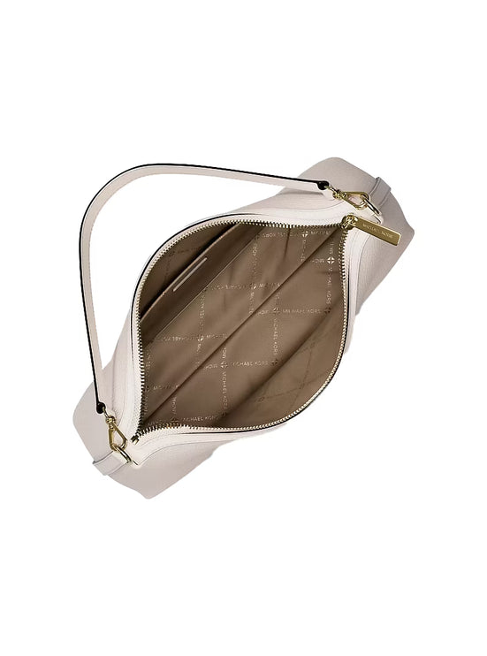 Michael Kors Women's Sammy Medium Pebbled Leather Convertible Shoulder Bag Light Cream/Gold