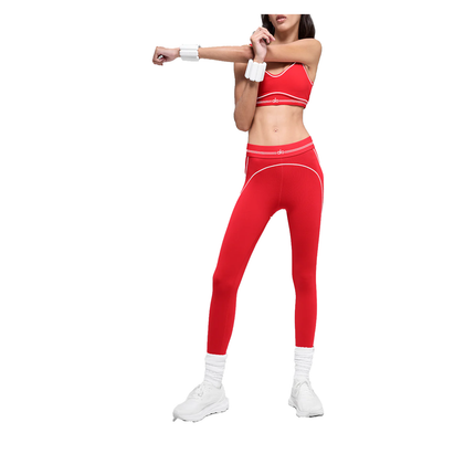 alo Women's Airbrush High-Waist 7/8 Heart Throb Legging Bright Red/White
