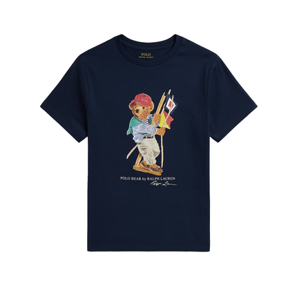 Polo Ralph Lauren Boy's Polo Bear Cotton Jersey Tee Newport Navy