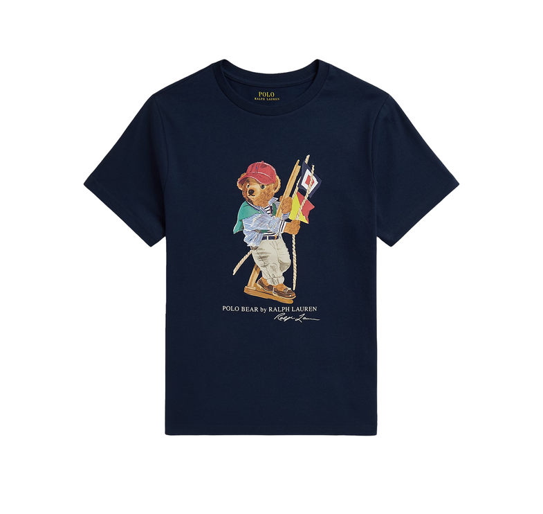 Polo Ralph Lauren Boy's Polo Bear Cotton Jersey Tee Newport Navy