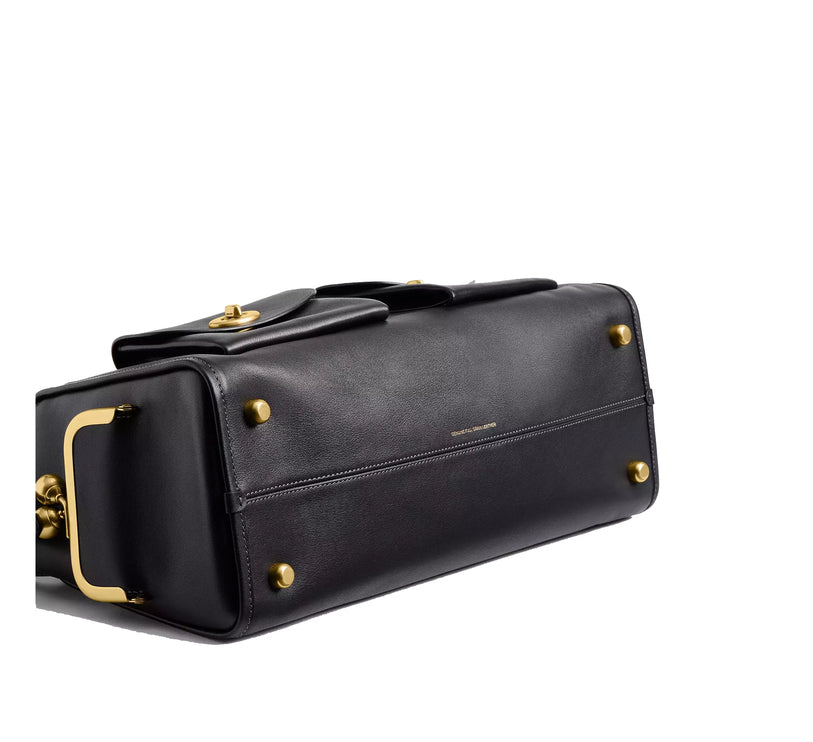 Coach Women's Turnlock Haversack Bag Brass/Black