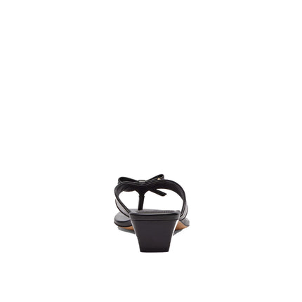 Coach Women's Bow Thong Kitten Heel Black