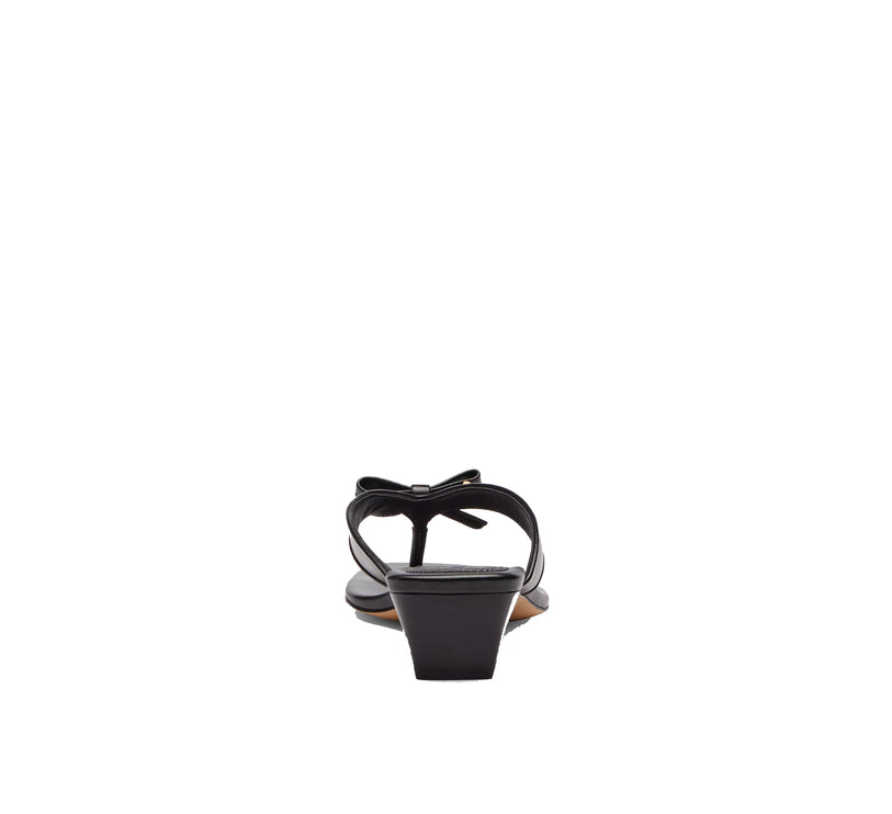 Coach Women's Bow Thong Kitten Heel Black