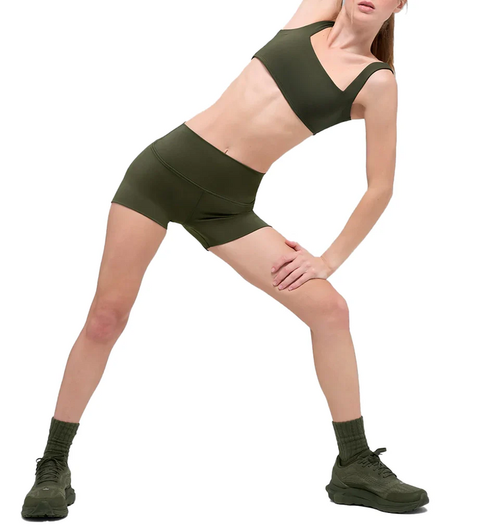 alo Women's 3" Softsculpt High-Waist Precision Short Green Olive