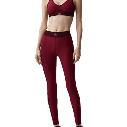 alo Women's Airlift Line Up Bra Summer Romance Red