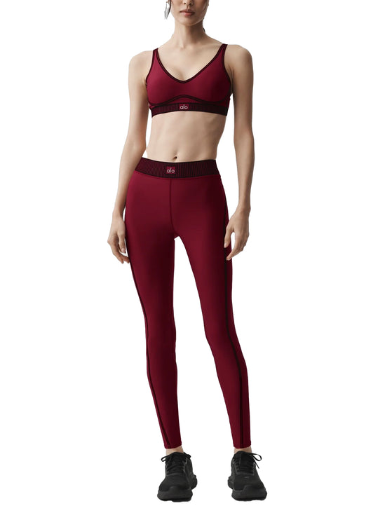 alo Women's Airlift Line Up Bra Summer Romance Red