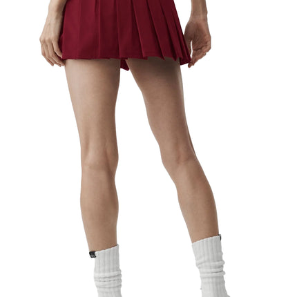 alo Women's Low-Rise Amp It Up Tennis Skirt Summer Romance Red