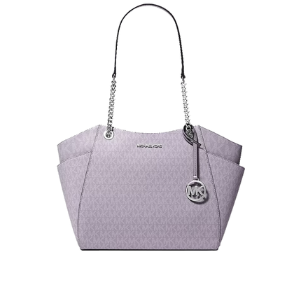 Michael Kors Women's Jet Set Large Signature Logo Shoulder Bag Lilac/Silver