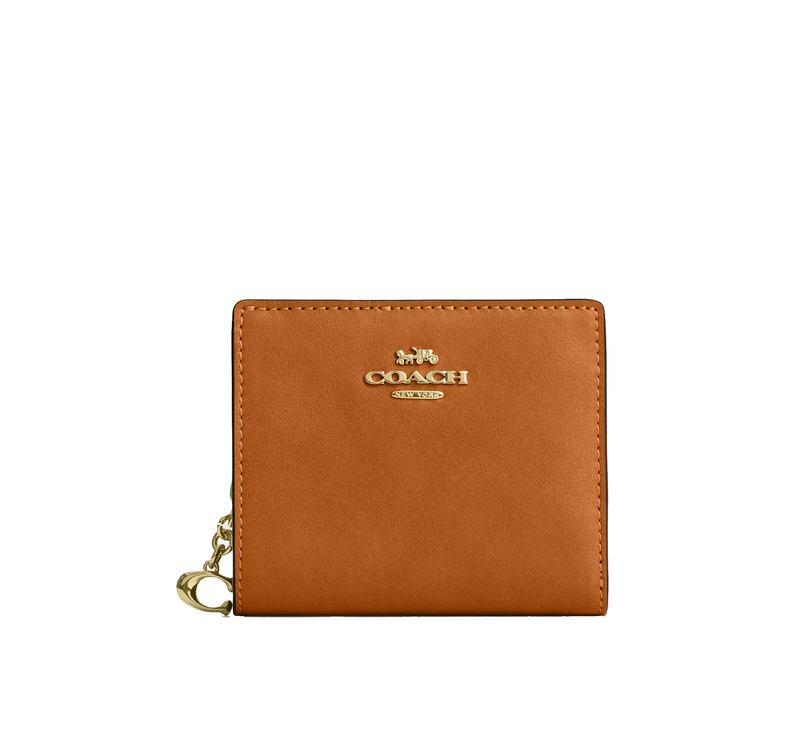 Coach Women's Snap Wallet Gold/Brown