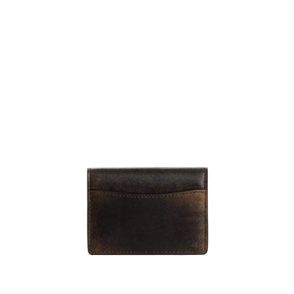Coach Women's Card Case With Charms In Loved Leather Silver/Black Brown