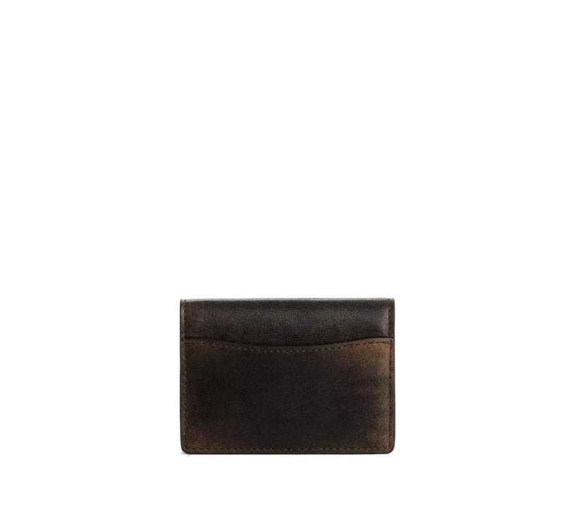 Coach Women's Card Case With Charms In Loved Leather Silver/Black Brown