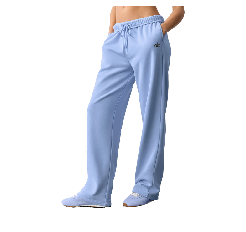 alo Women's Accolade Straight Leg Sweatpant Light Provence Blue