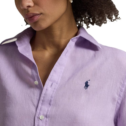 Polo Ralph Lauren Women's Classic Fit Linen Shirt Light Mauve