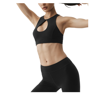 alo Women's Airbrush Lock In Bra Black