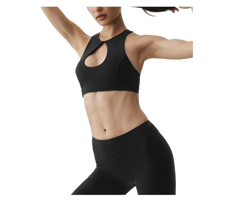 alo Women's Airbrush Lock In Bra Black