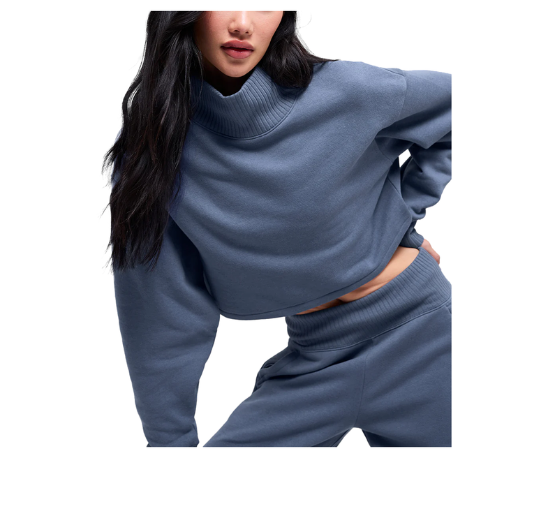 alo Women's Cropped Serenity Coverup Bluestone