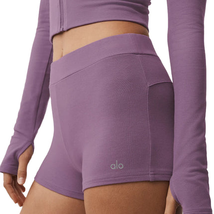 alo Women's Sway My Way Micro Short Plum Kiss