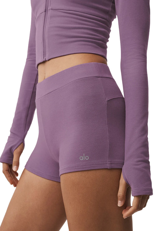 alo Women's Sway My Way Micro Short Plum Kiss
