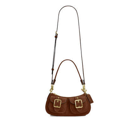 Coach Women's Ashton Shoulder Bag Suede/Gold/Warm Brown