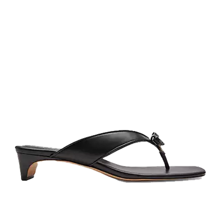 Coach Women's Bow Thong Kitten Heel Black