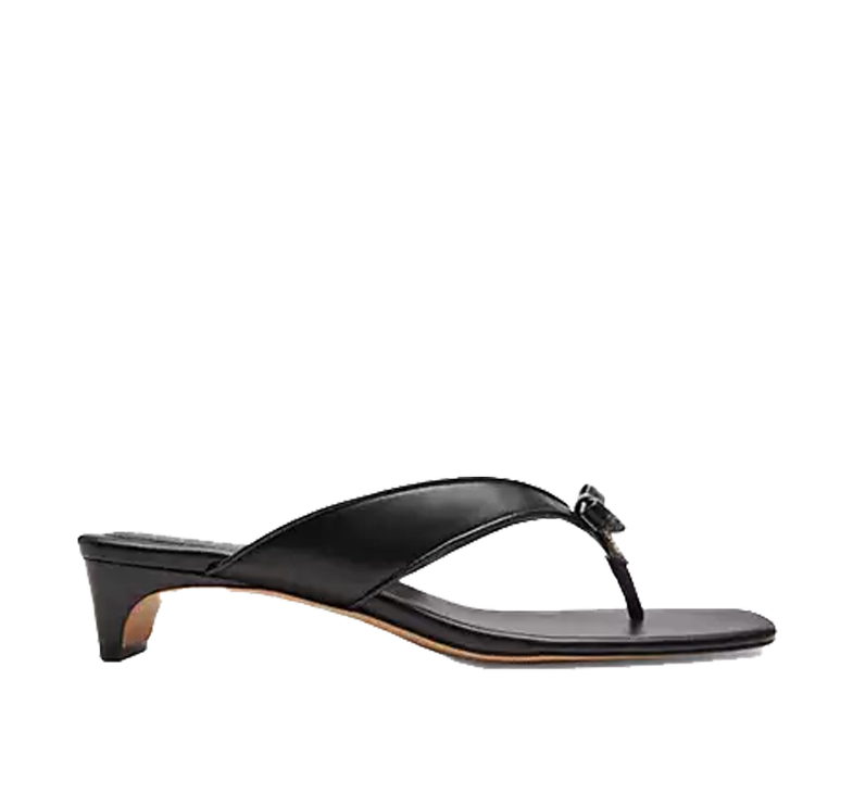 Coach Women's Bow Thong Kitten Heel Black
