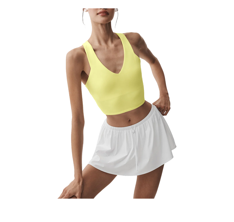 alo Women's Airbrush Real Bra Tank Sunshine