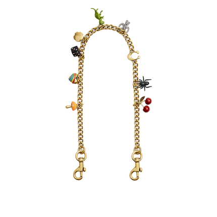 Coach Women's Chain Strap With Charms Brass/Multi