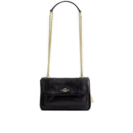 Coach Women's Elodie Crossbody Bag 18 With Quilting Gold/Black