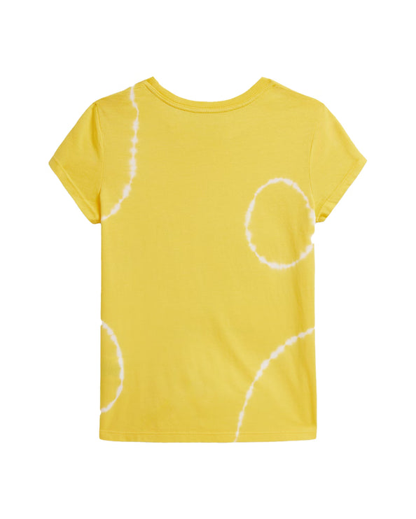 Polo Ralph Lauren Girl's Tie-Dye Polo Bear Cotton Tee Signal Yellow Tie Dye