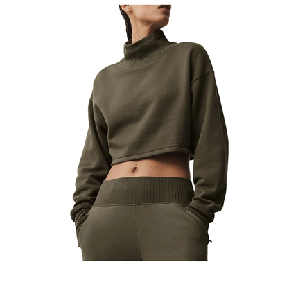 alo Women's Cropped Serenity Coverup Olive Tree