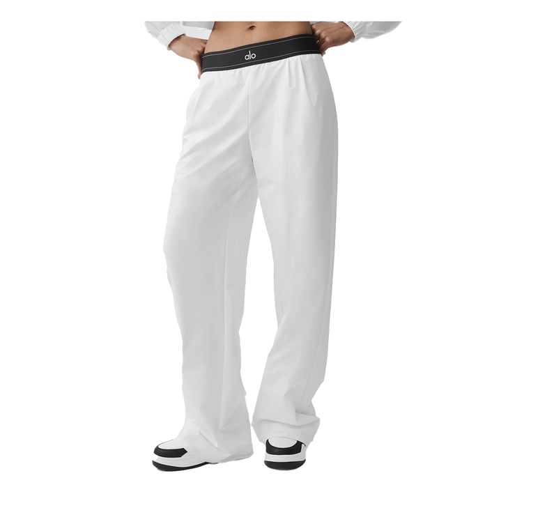 alo Women's Suit Up Trouser (Long) White/Black