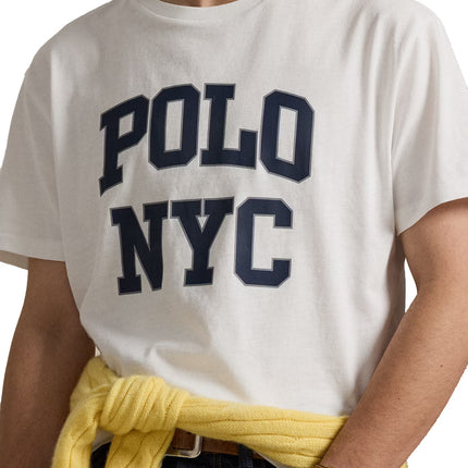 Polo Ralph Lauren Men's Classic Fit Jersey Graphic T-Shirt White